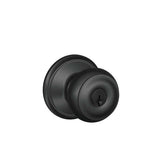 Schlage F-Series Georgian Matte Black Entry Knobs Right or Left Handed