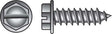 HILLMAN No. 12 X 1-1/4 in. L Slotted Hex Head Sheet Metal Screws 100 pk
