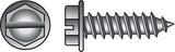 HILLMAN No. 12 X 1-1/4 in. L Slotted Hex Head Sheet Metal Screws 100 pk