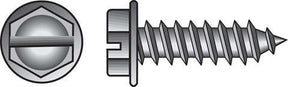 HILLMAN No. 12 X 1-1/4 in. L Slotted Hex Head Sheet Metal Screws 100 pk