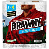 Brawny Pick-A-Size 44375 Paper Towel, 5-1/2 in L, 11 in W, 2-Ply, White, 2/PK, Pack of 12