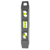 Johnson 1405-0900 Torpedo Level, 9 in L, 3-Vial, Magnetic, Aluminum/Rubber, Gray