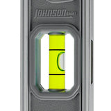 Johnson 1405-0900 Torpedo Level, 9 in L, 3-Vial, Magnetic, Aluminum/Rubber, Gray