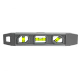 Johnson 1405-0900 Torpedo Level, 9 in L, 3-Vial, Magnetic, Aluminum/Rubber, Gray
