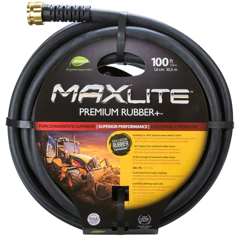 Swan SGC58100 Garden Hose, 100 ft L, Black