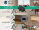 Boston Harbor F1A1F507BL Faucet, 1.75 gpm Showerhead, 1-Spray Setting, Zinc Tub Tub Spout, 1-Handle, Brass/Metal/Zinc