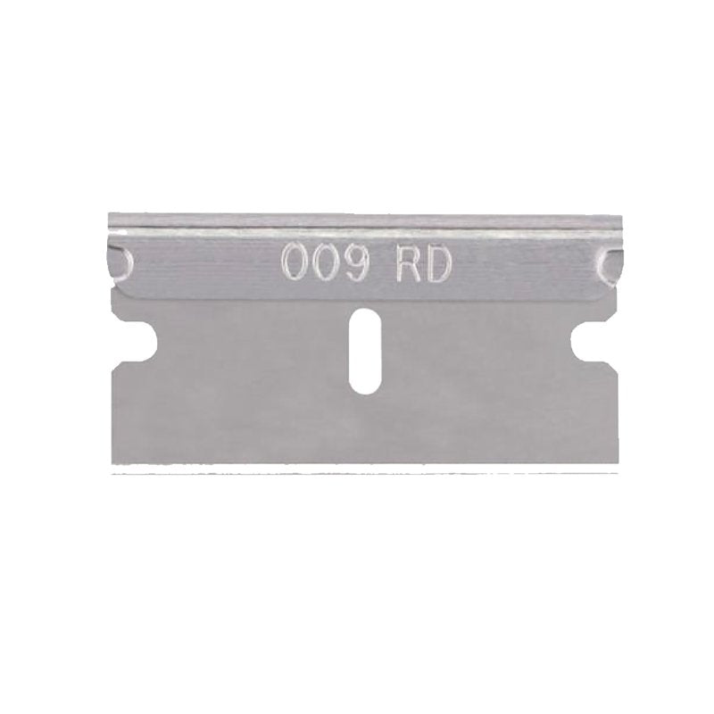 AccuTec PRO APBL-7020-CJAR Razor Blade, Two Facet, Single Edge Blade, 1 in W Blade, Aluminum/High Carbon Steel Blade, Pack of 100