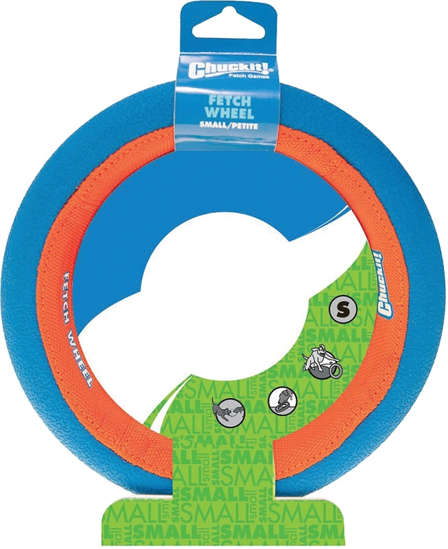 Chuckit! 252101 Dog Toy, Wheel, S, Rubber, Blue/Orange