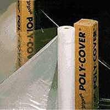 Warp's 6CH15 Poly Film, 25 ft L, 15 ft W, 6 mil Thick, Polyethylene Backing, Clear, Pack of 4