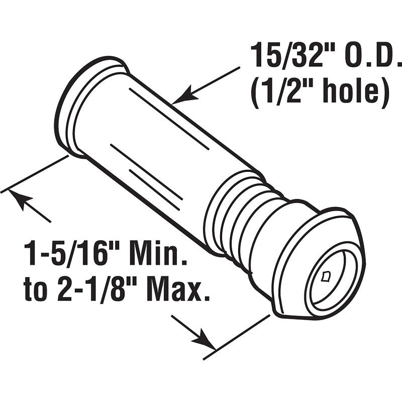 Defender Security U 9895 Door Viewer, 160 deg Viewing, 1-5/16 to 2-1/8 in Thick Door, Brass, Brass