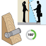Defender Security U 9895 Door Viewer, 160 deg Viewing, 1-5/16 to 2-1/8 in Thick Door, Brass, Brass