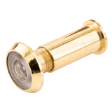 Defender Security U9893 Door Viewer, 180 deg Viewing, 1-3/8 to 2-1/8 in Thick Door, Solid Brass, Brass