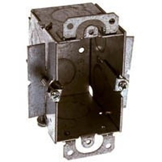 Raco 509 Gangable Switch Box, 1-Gang, 1-Outlet, 4-Knockout, 1/2 in Knockout, Steel, Gray, Galvanized