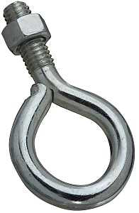 National Hardware N221-259 Eye Bolt, 3/8-16 Thread, Coarse Thread, 1 in L Thread, 1 in ID Dia Eye, 1.35 in L Shank, Zinc, Pack of 10