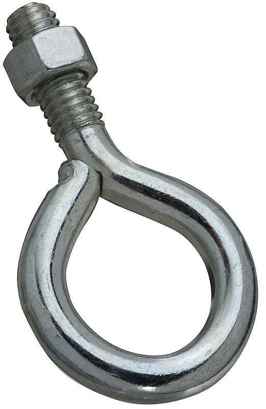 National Hardware N221-259 Eye Bolt, 3/8-16 Thread, Coarse Thread, 1 in L Thread, 1 in ID Dia Eye, 1.35 in L Shank, Zinc, Pack of 10