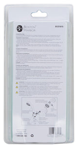 Boston Harbor DS3068WH Hand-Held Shower Head, 1.75 (6.6) 80 gpm (L/MIN) psi, 1/2-14 NPT Connection, Threaded, PVC