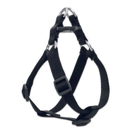LupinePet Black Solid Nylon Dog Step-In Harness Medium