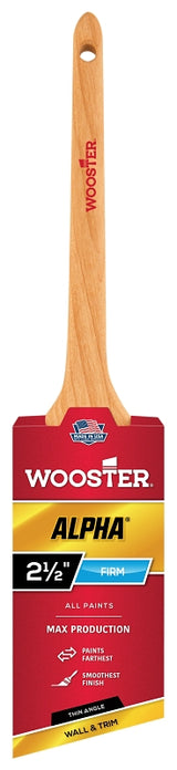 Wooster 4230-2 Paint Brush, Maple Wood Handle, 2 in W, Thin Angle Brush, 2-7/16 in L Bristle, Synthetic Fabric Bristle