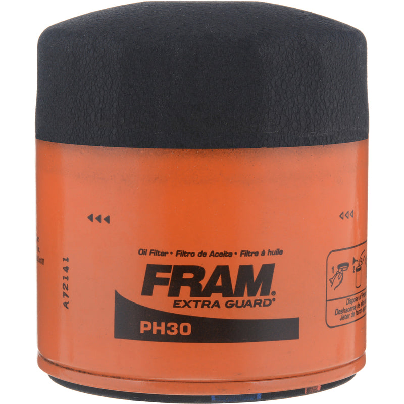 Fram PH30 Full Flow Lube Oil Filter, 13/16-16 Connection, Threaded, Cellulose, Synthetic Glass Filter Media