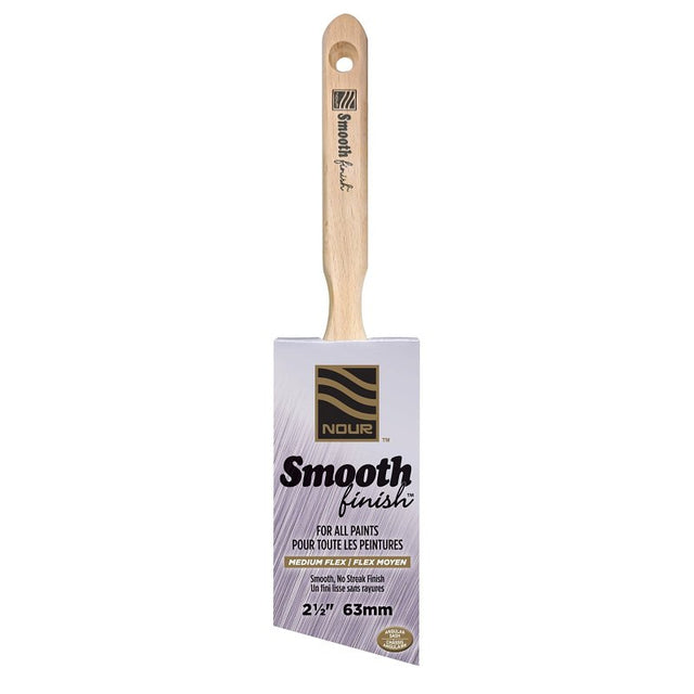 Nour 4441-63N Paint Brush, 2-1/2 in W, Angular Brush, Synthetic Bristle, Sash Handle