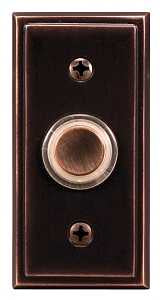Heath Zenith SL-716-00 Pushbutton, Wired, Metal, Oil-Rubbed Bronze, Lighted