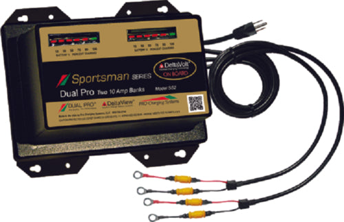 Dual Pro SS2AUTO Sportsman Series Autoprofile Battery Charger, 20A, 2 Banks