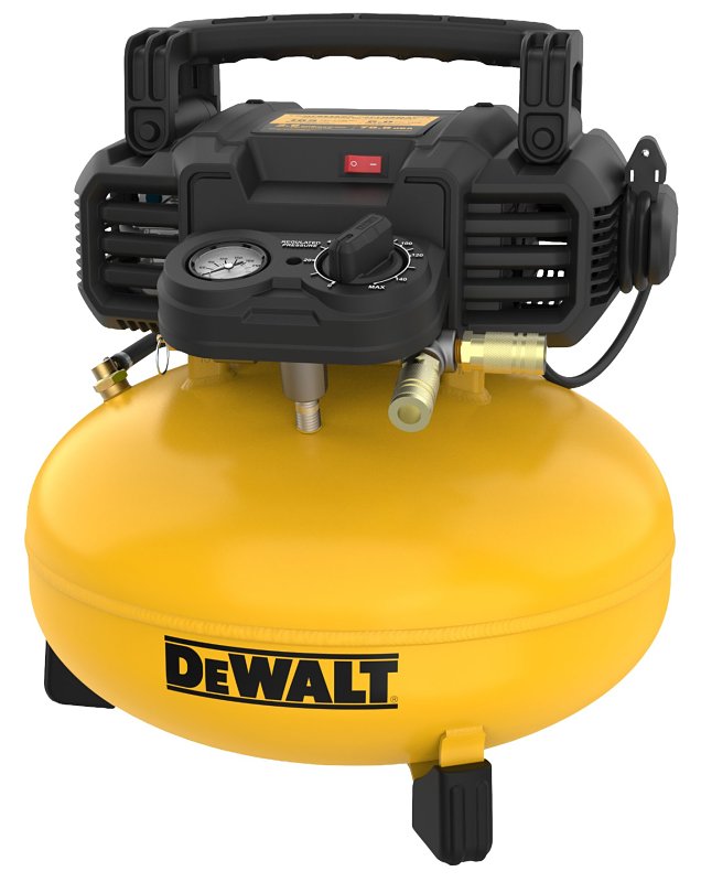 DEWALT DXCM55126 Portable Air Compressor, Electric, 6 gal Tank, 0.9 hp, 120 V, 165 psi Pressure, 1-Stage, 2.6 scfm Air