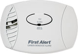 First Alert 1039730 Carbon Monoxide Alarm, 85 dB, Alarm: Audible Beep, Electrochemical Sensor, White