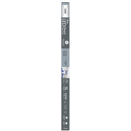 Feit Electric T818/840/LED Linear LED Tube, T8 Lamp, G13 Medium Lamp Base, Non-Dimmable, Cool White, 4000 K Color Temp