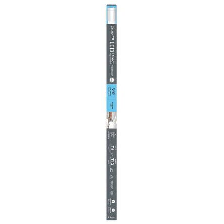Feit Electric T24/850/LEDG2 Plug and Play LED Light Bulb, Linear, T8, T12 Linear Lamp, G13 Lamp Base, Frosted