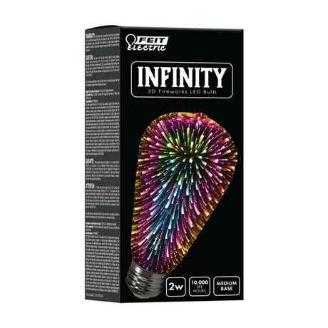 Feit Electric ST19/PRISM/LED LED Bulb, Decorative, ST19 Lamp, E26 Medium Lamp Base, Dimmable, Prismatic White