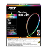 Feit Electric TAPE120/CHASE Color Chasing and Tunable Tape Light, 100/240 V, 24 W, LED Lamp, RGB/Tunable White Light