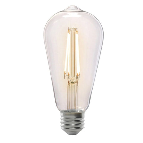 Feit Electric ST19/CL/VG/LED/2 LED Light Bulb, ST19 Lamp, 60 W Equivalent, E26 Medium Lamp Base, Dimmable, Amber/Clear