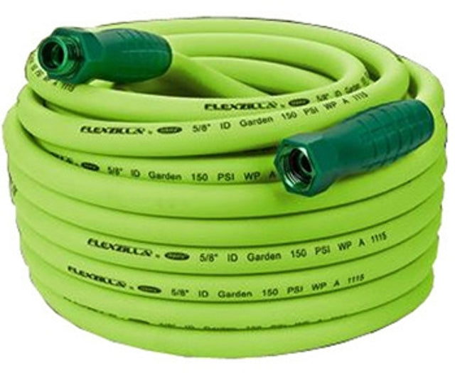 Flexzilla HFZG510YWS-N/CA Garden Hose, 5/8 in, 10 ft L, GHT, Polymer, Green