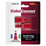 ColorConnex A73430D-2PK Plug, Industrial Interchange, 1/4 in, FNPT, Aluminum, 2/PK