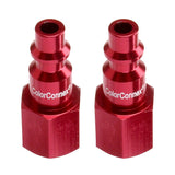 ColorConnex A73430D-2PK Plug, Industrial Interchange, 1/4 in, FNPT, Aluminum, 2/PK