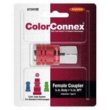 Legacy A73410D Industrial Interchange Coupler, 1/4 in, FNPT, Aluminum/Steel, Zinc, Red