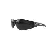 Edge CV116 Safety Glasses, Anti-Scratch Lens, Wraparound Frame, Nylon Frame, Black Frame, UV Protection: Yes