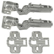 Laurey 10201 Aero Hinge, 110 deg Hinge Opening, 1/2 in Overlay, Self-Closing Close, Chrome