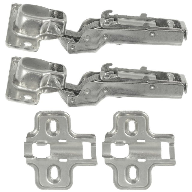 Laurey 10201 Aero Hinge, 110 deg Hinge Opening, 1/2 in Overlay, Self-Closing Close, Chrome