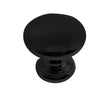 Laurey Summerland Series 12120 Cabinet Knob with Ring Base, 1 in Projection, Zinc, Matte Black