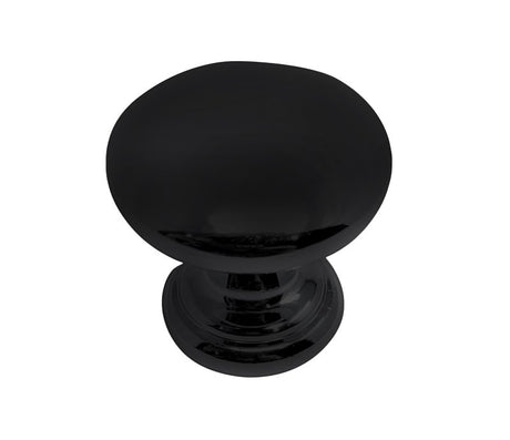 Laurey Summerland Series 12120 Cabinet Knob with Ring Base, 1 in Projection, Zinc, Matte Black