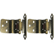 Laurey 28605 Cabinet Hinge, 3/8 in Inset, Self Close, Antique Brass