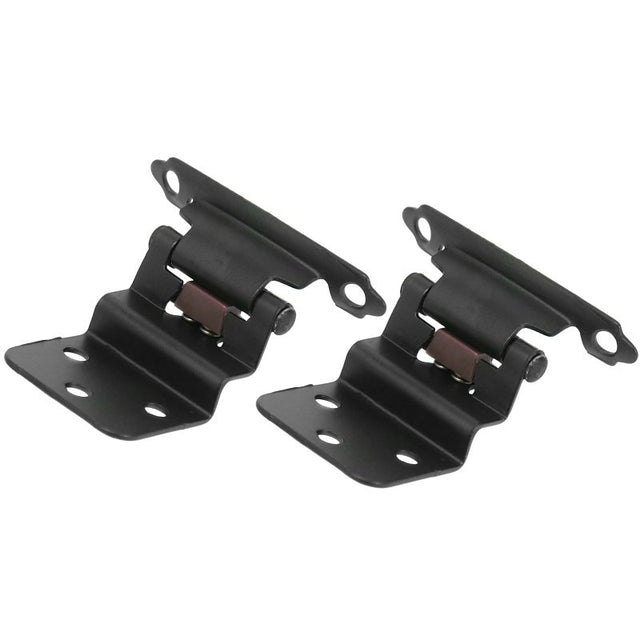 Laurey 28620 Hinge, 3/8 in Inset, Self Close, Matte Black