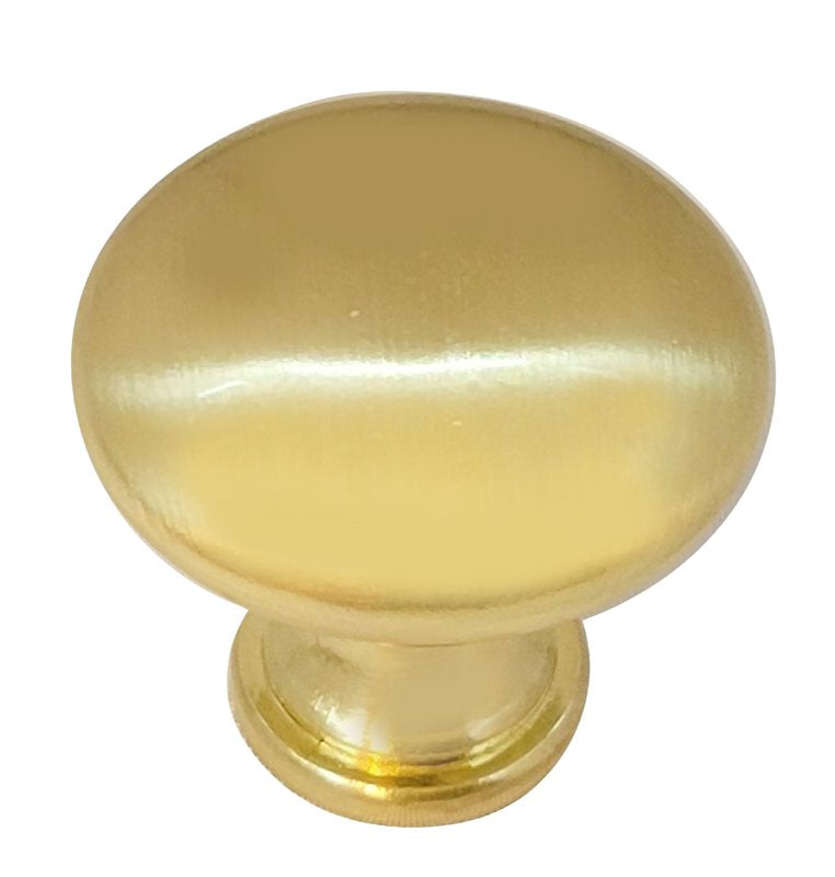 Laurey 54604 Hollow Cabinet Knob, 1.14 in Projection, Steel, Satin Brass