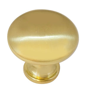 Laurey 54604 Hollow Cabinet Knob, 1.14 in Projection, Steel, Satin Brass