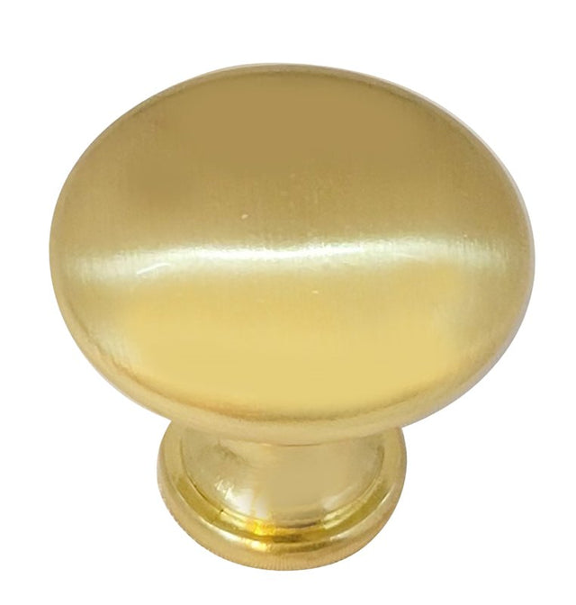 Laurey 54604 Hollow Cabinet Knob, 1.14 in Projection, Steel, Satin Brass