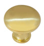 Laurey 54604 Hollow Cabinet Knob, 1.14 in Projection, Steel, Satin Brass