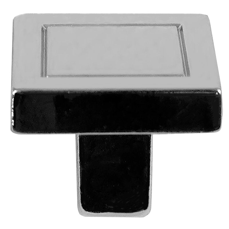 Laurey Cosmo Series 72826 Cabinet Knob, 1.1 in Projection, Contemporary, 7/8 in L x 7/8 in W, Zinc, Polished Chrome