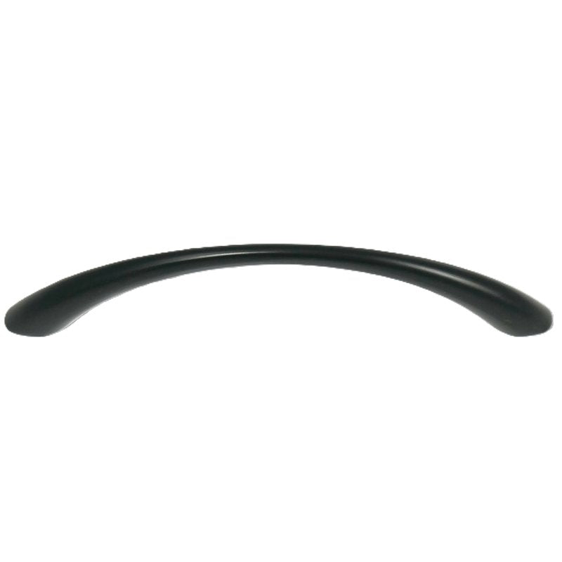 Laurey 75120 Tapered Bow Pull, 4.29 in L Handle, 1.02 in Projection, Zinc, Matte Black